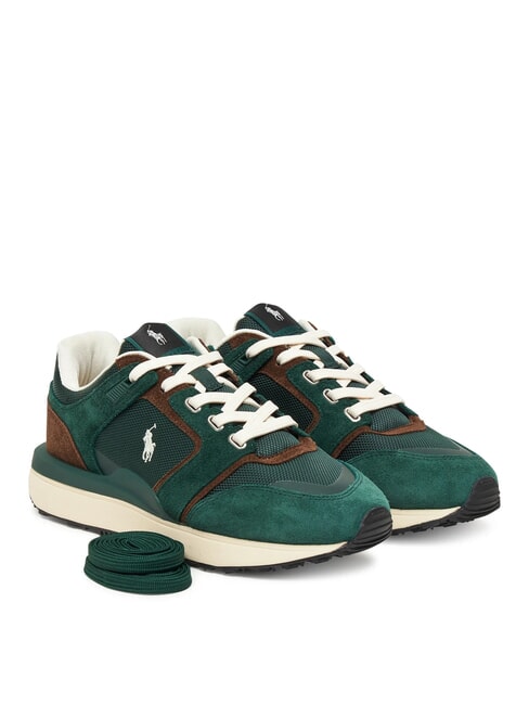 RALPH LAUREN TRAIN 89 Sneakers running college green/chocolate brown - Scarpe Uomo