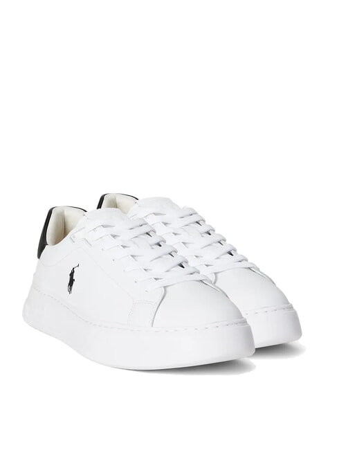 RALPH LAUREN RLITE COURT Sneakers in pelle white/black pp - Scarpe Uomo