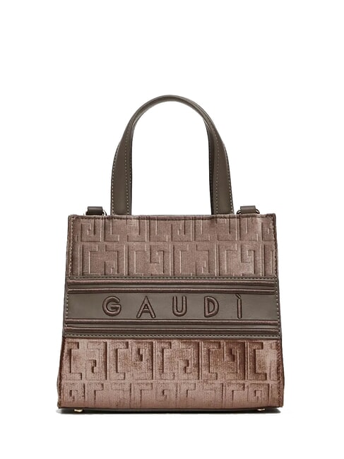 GAUDÌ ADA VELUR S Borsa piccola con inserti in velluto taupe - Borse Donna