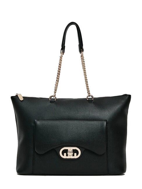 GAUDÌ ELLA Borsa shopping manici catena NERO - Borse Donna