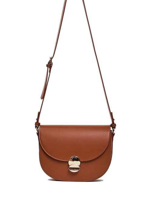 GAUDÌ EVELYN Borsa a tracolla media con flap tan - Borse Donna