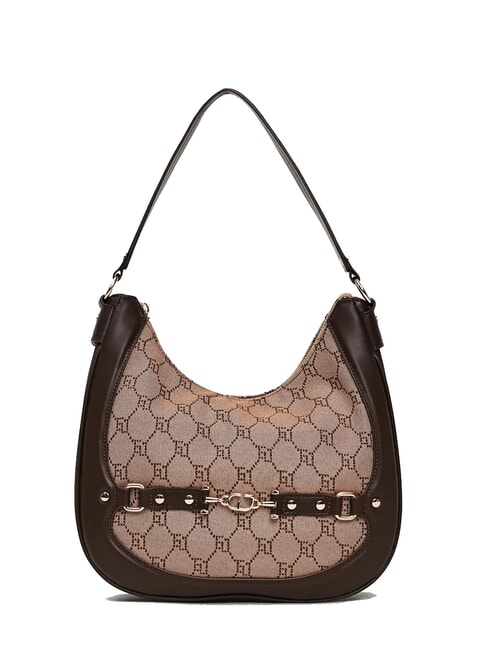 GAUDÌ NEW DIAZ Borsa hobo logo jacquard tan - Borse Donna