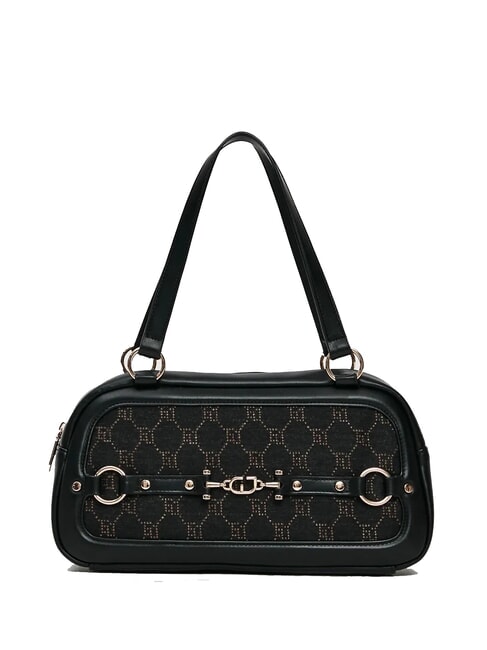 GAUDÌ NEW DIAZ Borsa top handle con logo jacquard NERO - Borse Donna