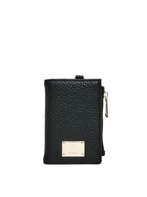 Portadocumenti E Portacarte LEAS In Vera Pelle Nera, 7 Slot Per Carte E Tasche Trasparenti, 12x9,5 Cm