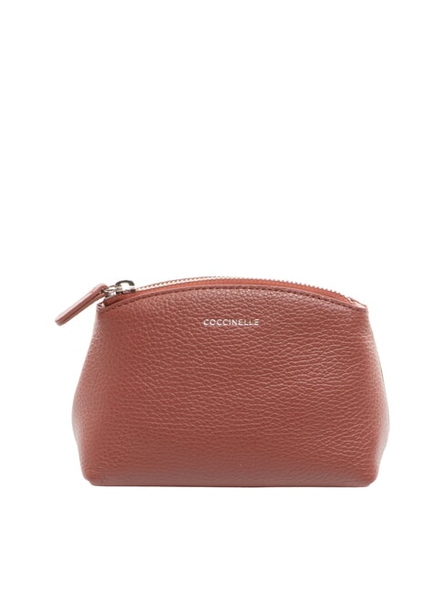 COCCINELLE AGATEA Beauty trousse in pelle brandy - Bustine & Necessaire