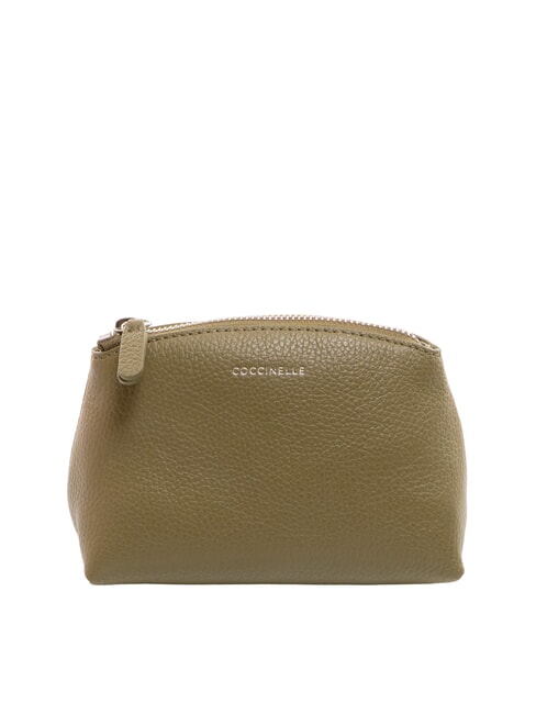 COCCINELLE AGATEA Beauty trousse in pelle laurel green - Bustine & Necessaire