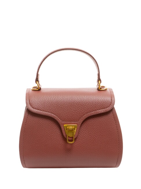 COCCINELLE MARVIN Borsa a mano mini in pelle con tracolla brandy - Borse Donna