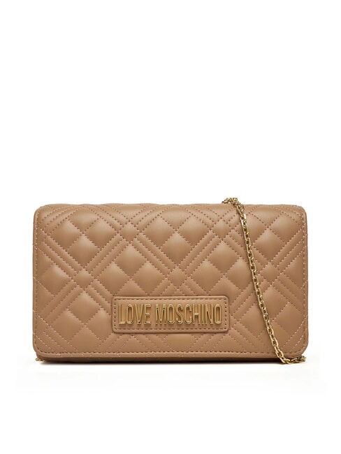 LOVE MOSCHINO SMART DAILY Pochette con tracolla metallica beige - Borse Donna