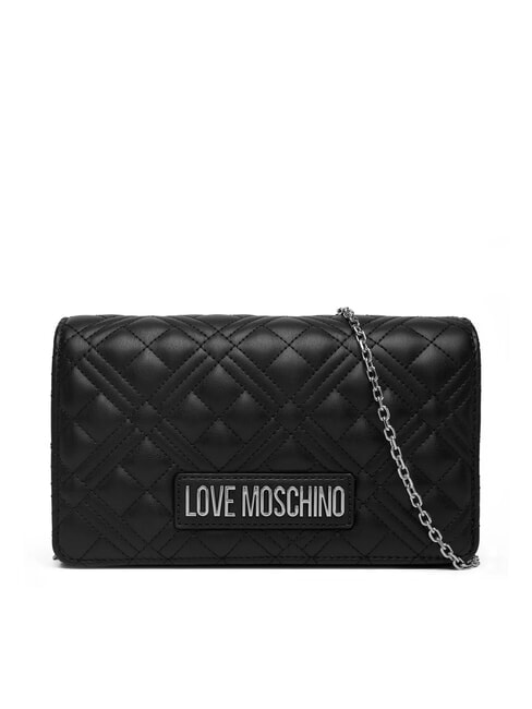 LOVE MOSCHINO SMART DAILY Pochette con tracolla metallica Nero/nero - Borse Donna