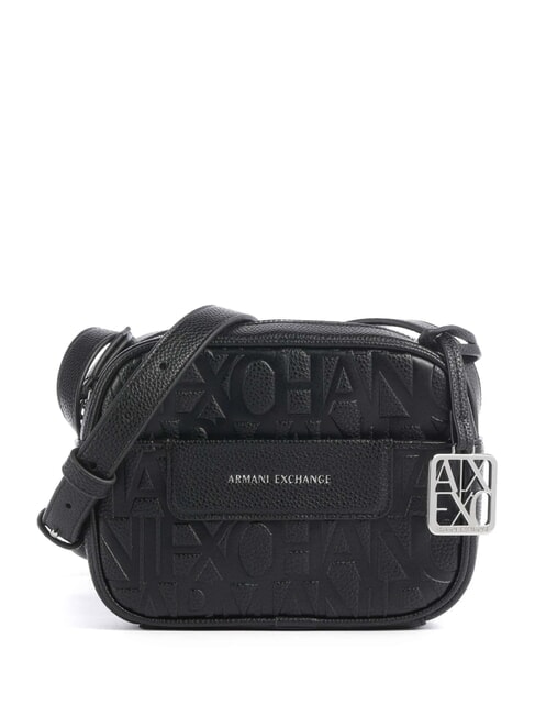 ARMANI EXCHANGE LIZ PEBBLE Borsa camera case logo in rilievo black - Borse Donna