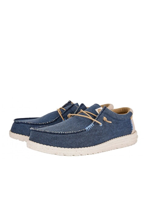 HEY DUDE WALLEY COASTLINE JUTE M Mocassini in tessuto intrecciato easy-on navy - Scarpe Uomo