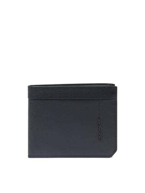 PIQUADRO W137 Portafoglio in pelle con portacarte estraibile Nero - Portafogli Uomo