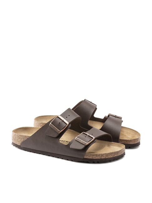 BIRKENSTOCK ARIZONA BIRKO FLOR Sandalo ciabatta a due fibbie dark brown - Scarpe Unisex