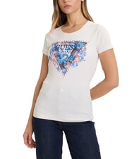 GUESS SS CN PEONY TRIANGLE T-shirt manica corta con stampa muted stone - T-shirt e Top Donna - 1