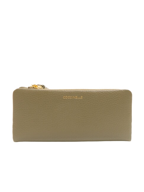 COCCINELLE SOFTY Portafoglio grande in pelle laurel green - Portafogli Donna