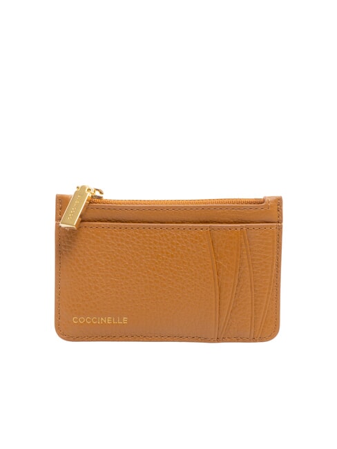 COCCINELLE ROUNDED PRINTED Portacarte piatto in pelle con zip CUIR - Portafogli Donna