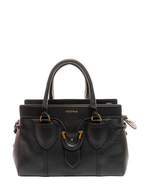 COCCINELLE YORK Borsa a mano in pelle martellata Nero - Borse Donna