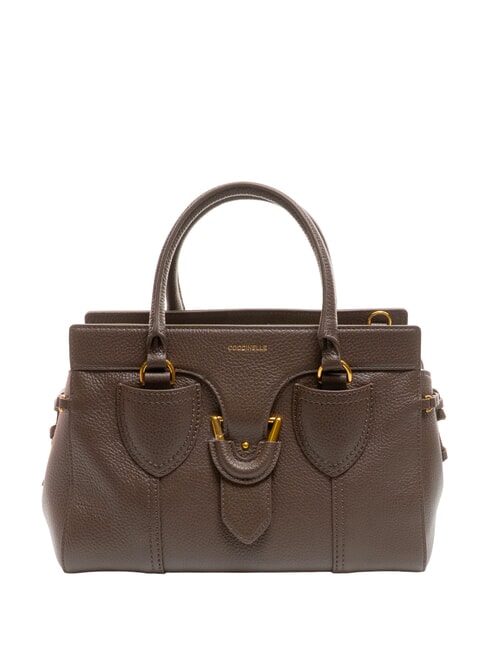 COCCINELLE YORK Borsa a mano in pelle martellata fondant brown - Borse Donna