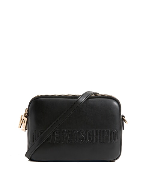 LOVE MOSCHINO ZIPLINE Borsa camera case a tracolla Nero - Borse Donna