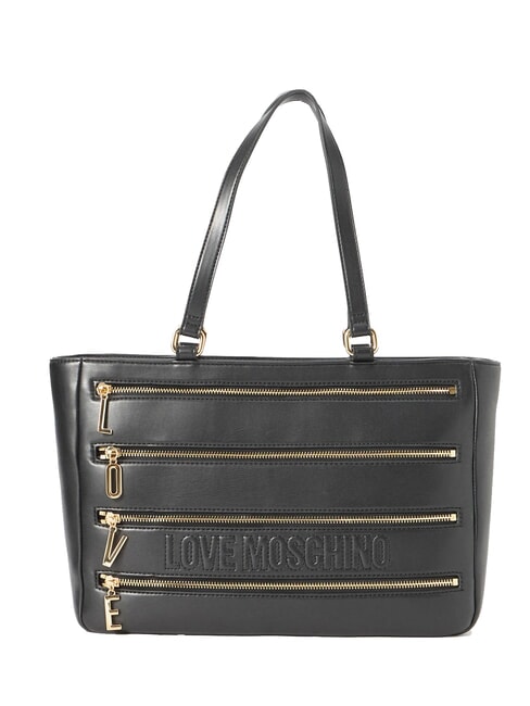 LOVE MOSCHINO ZIPLINE Borsa shopping a spalla Nero - Borse Donna