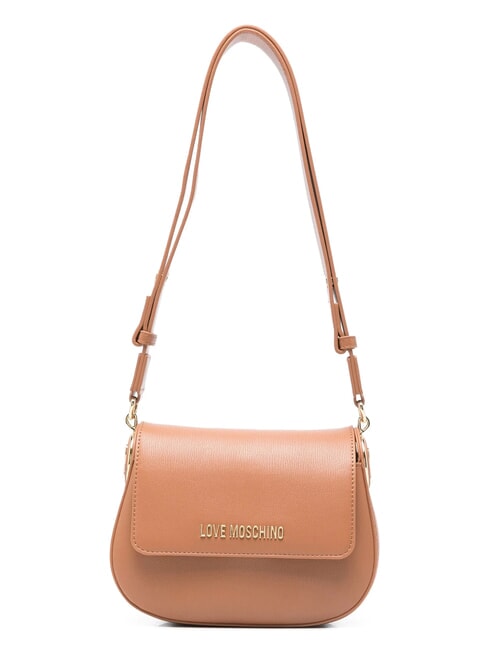 LOVE MOSCHINO CHUNKY TAB Borsa a tracolla con flap CUOIO - Borse Donna