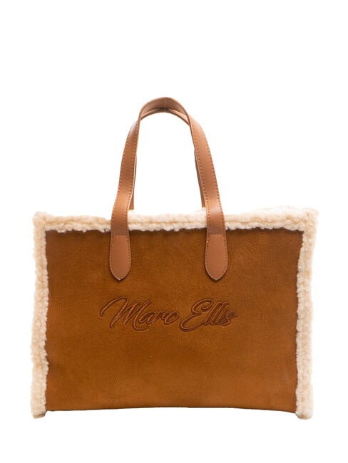 MARC ELLIS SHERPA Borsa a mano media con tracolla dark cuoio - Borse Donna