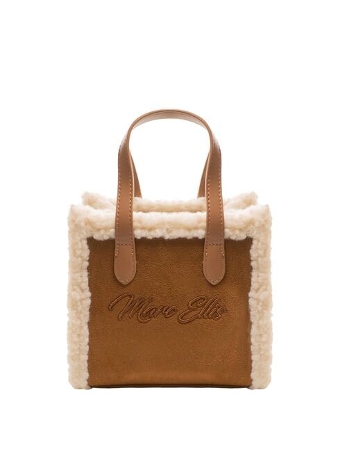 MARC ELLIS SHERPA Borsa a mano mini con tracolla dark cuoio - Borse Donna