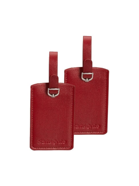SAMSONITE  GLOBAL TRAVEL 2 targhette portanome ROSSO - Accessori Viaggio