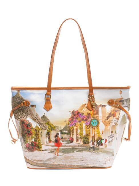 Borsa Shopping Mare In Spugna Ynot? – Chiusura A Calamita, Manico Morbido, Arancione, Perfetta Per Spiaggia E Città