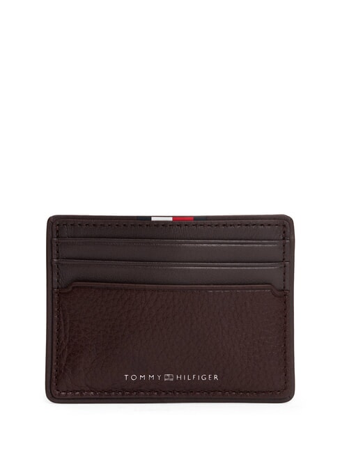 TOMMY HILFIGER TH CORP Portacard in pelle coffee bean - Portafogli Uomo