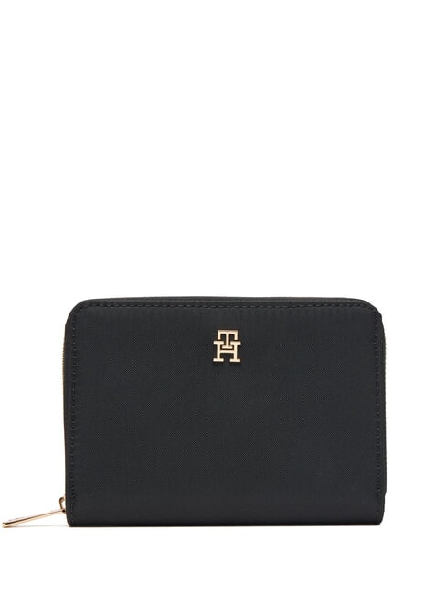 TOMMY HILFIGER TH ICON Portafoglio Zip Around Medio black - Portafogli Donna