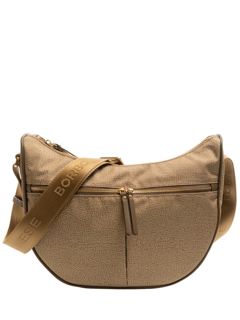 BORBONESE LUNA BAG Flexos Zip verde olio - Borse Donna