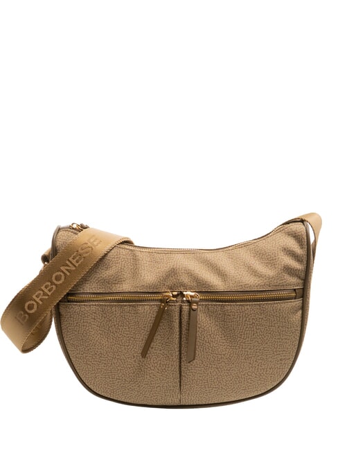 BORBONESE LUNA BAG M Flexos Zip verde olio - Borse Donna