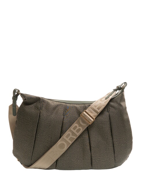 BORBONESE CROISSANT HOBO MEDIUM Borsa a spalla con tracolla alloro - Borse Donna