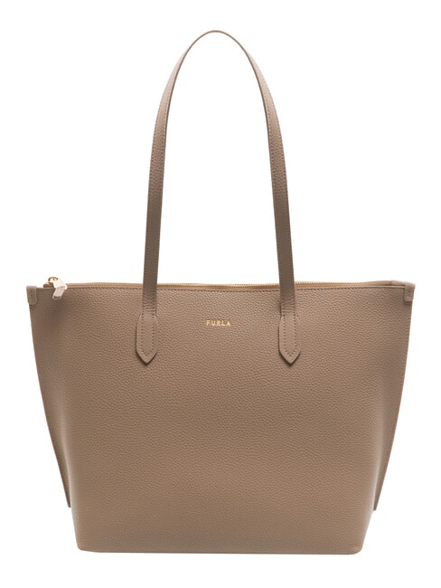 FURLA CLASSIC Shopper in pelle taupe - Borse Donna