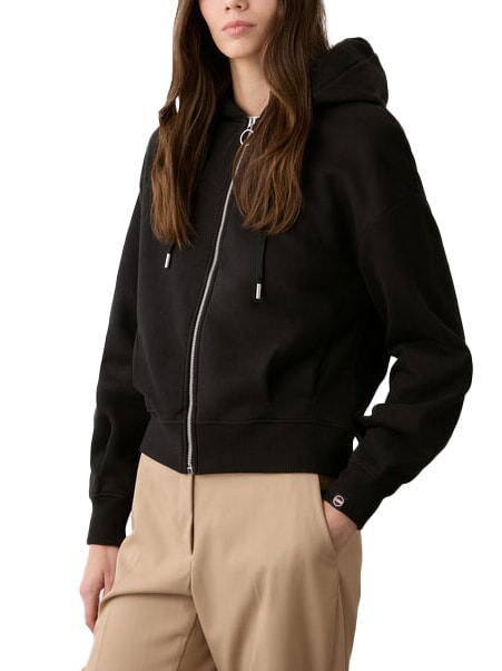 COLMAR STUNNING Felpa full zip con cappuccio e pinces black - Felpe Donna