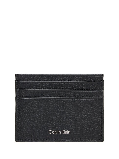 CALVIN KLEIN FOIL EMBOSS  Portacard piatto in pelle na black - Portafogli Uomo