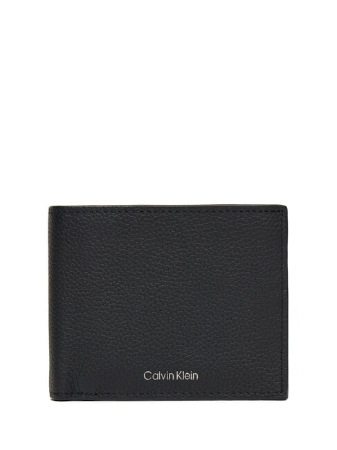 CALVIN KLEIN FOIL EMBOSS  Portafoglio in pelle na black - Portafogli Uomo