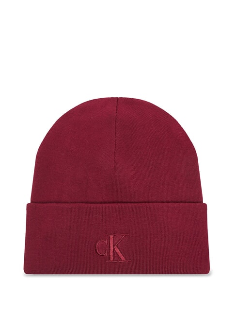 CALVIN KLEIN MONOGRAM EMBROIDERY  Cappello beet red - Cappelli