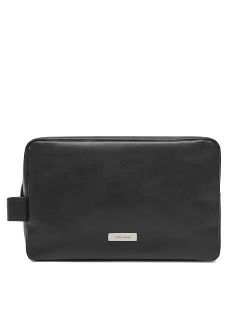 CALVIN KLEIN CK PLAQUE  Beauty in pelle na black - Beauty Case