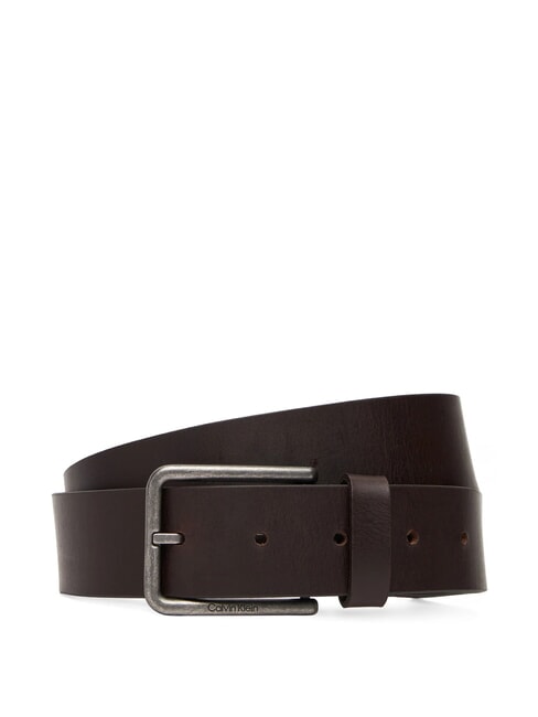 CALVIN KLEIN WARMTH  Cintura in pelle  ck dark brown/antique silver - Cinture