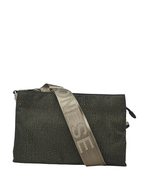 BORBONESE L'ECOLE NYLON Borsa tracolla tre scomparti alloro - Borse Donna