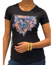 GUESS SS CN PEONY TRIANGLE T-shirt manica corta con stampa - T-shirt e Top Donna