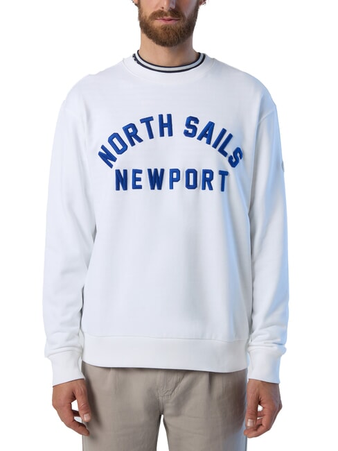 NORTH SAILS NEWPORT Felpa in cotone white - Felpe Uomo