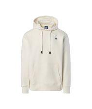NORTH SAILS ROUND LOGO Felpa in cotone con cappuccio marshmallow - Felpe Uomo - 1