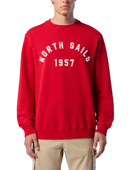 NORTH SAILS GRAPHIC Felpa in cotone red - Felpe Uomo