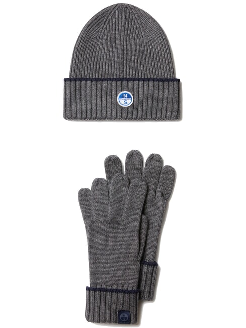 NORTH SAILS N/S Set Regalo Guanti + Cappello medium grey melange - Cappelli