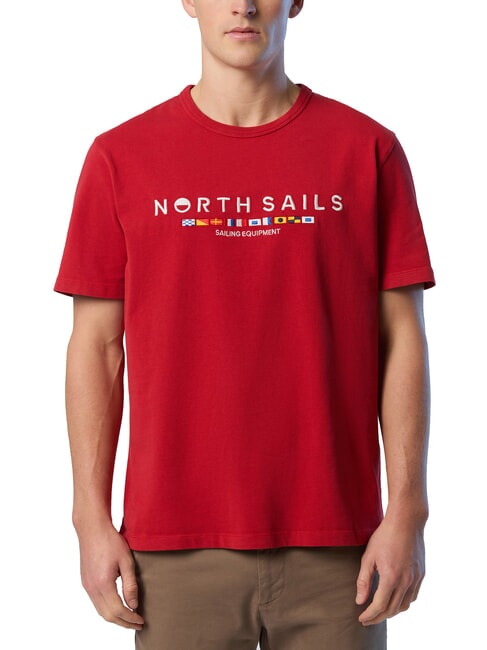 NORTH SAILS PRINT T-Shirt in cotone red lava - T-shirt Uomo
