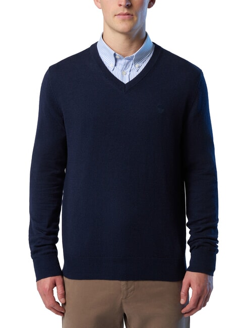 NORTH SAILS N|S Maglione con scollo a V navy blue - Maglie Uomo