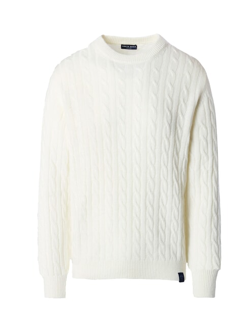 NORTH SAILS N|S Maglione girocollo a trecce marshmallow - Maglie Uomo